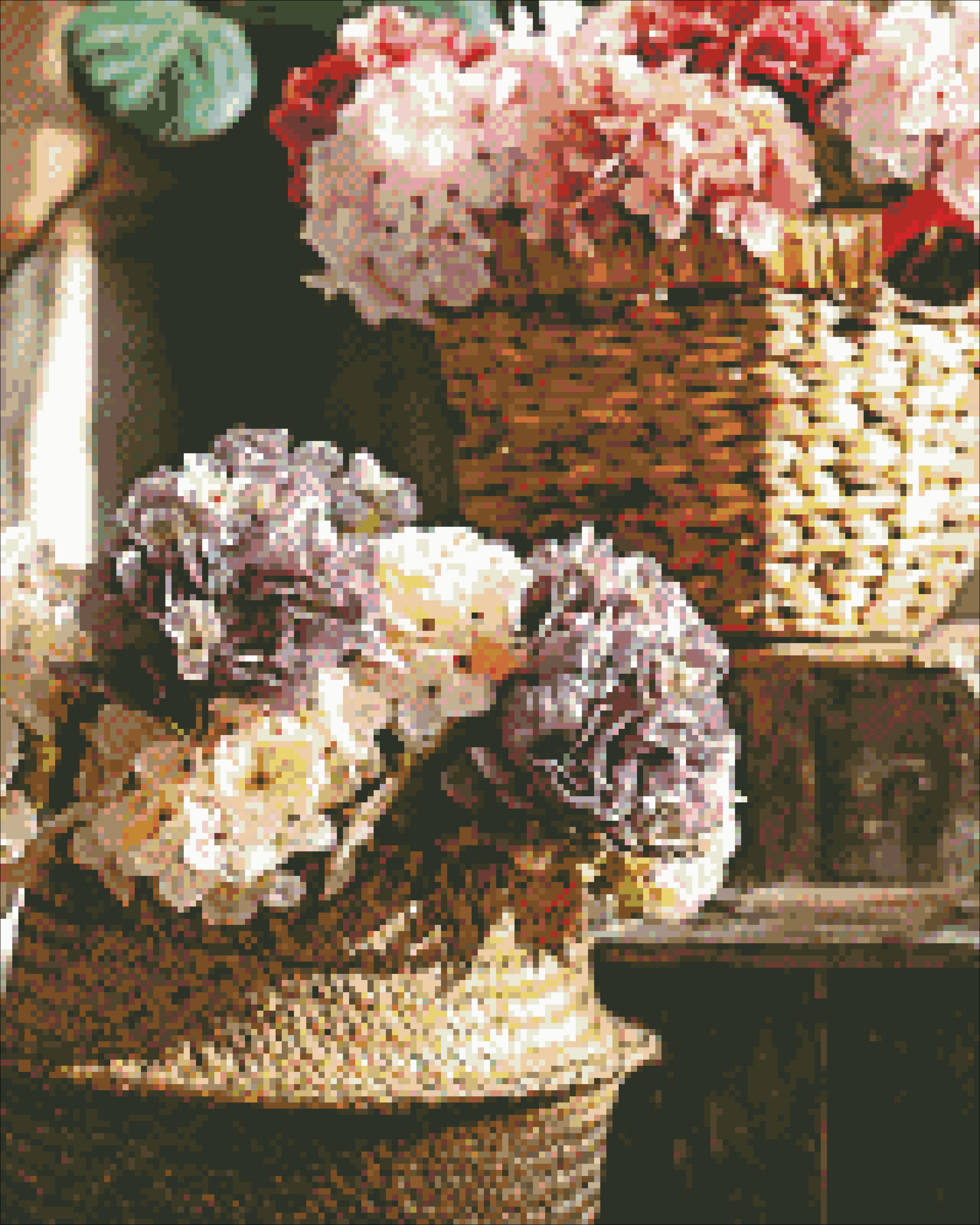 Набор алмазной мозаики Гортензии на подрамнике 40х50 см (АЛМ-103)