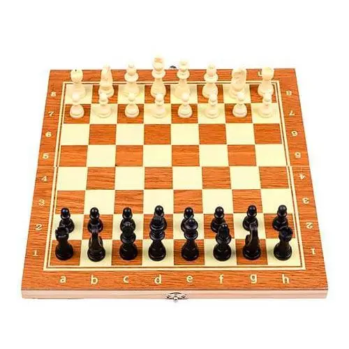 Настольная игра 3в1 34x34 см из дерева (11605729)