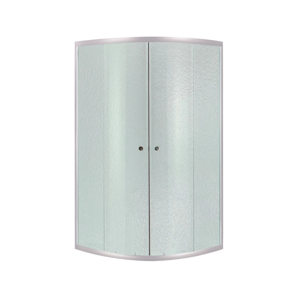 Душова кабіна Lidz Latwa SC80x80.SAT.LOW.FR полукругла піддону 185 см скло Frost 4 мм без піддону (47610)