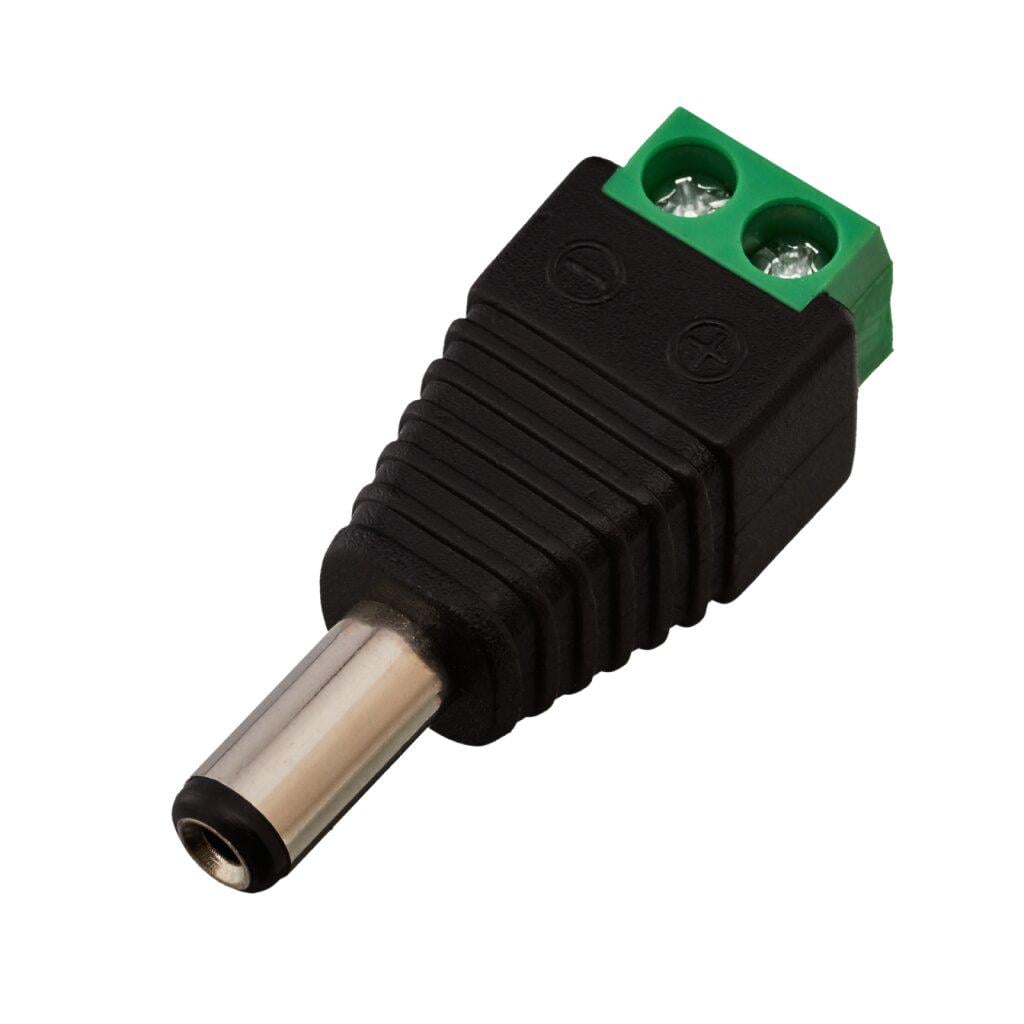 Коннектор питания GreenVision GV-DC male 100 шт. для систем видеонаблюдения (25442011) Коннектор питания GreenVision GV-DC male 100 шт. для систем видеонаблюдения (25442011)