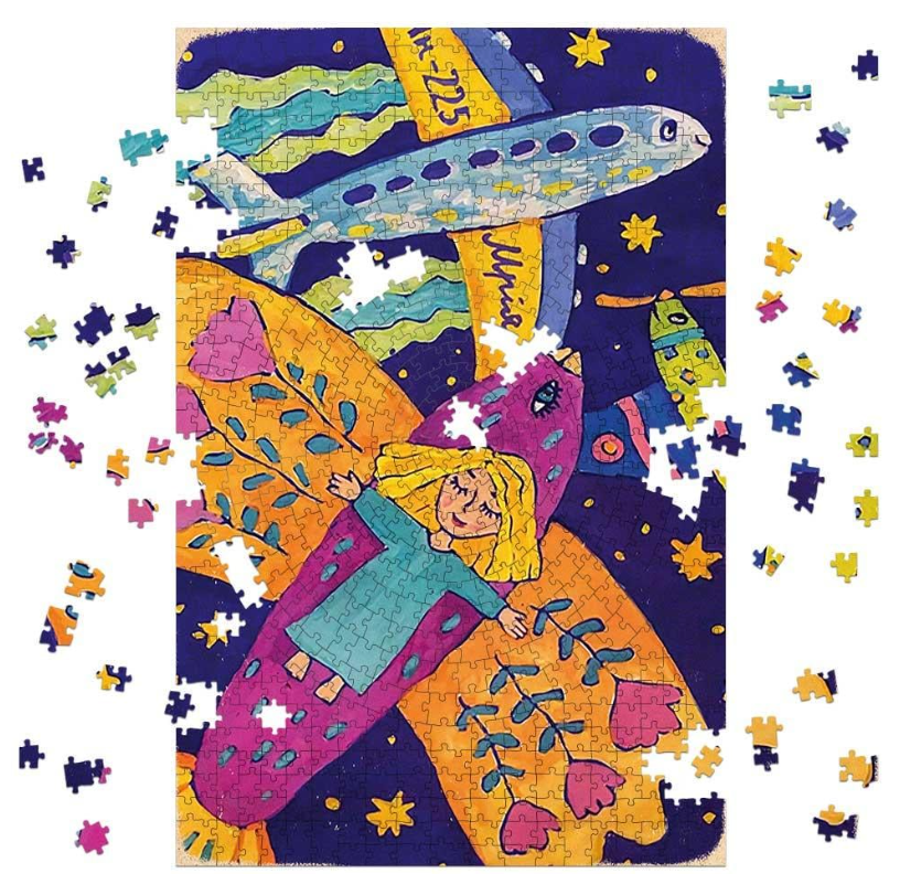 Пазл деревянный фигурный TheGravix Украина АН-225 Мрия 630 деталей 57x87 cм Пазл деревянный фигурный TheGravix Украина АН-225 Мрия 630 деталей 57x87 cм