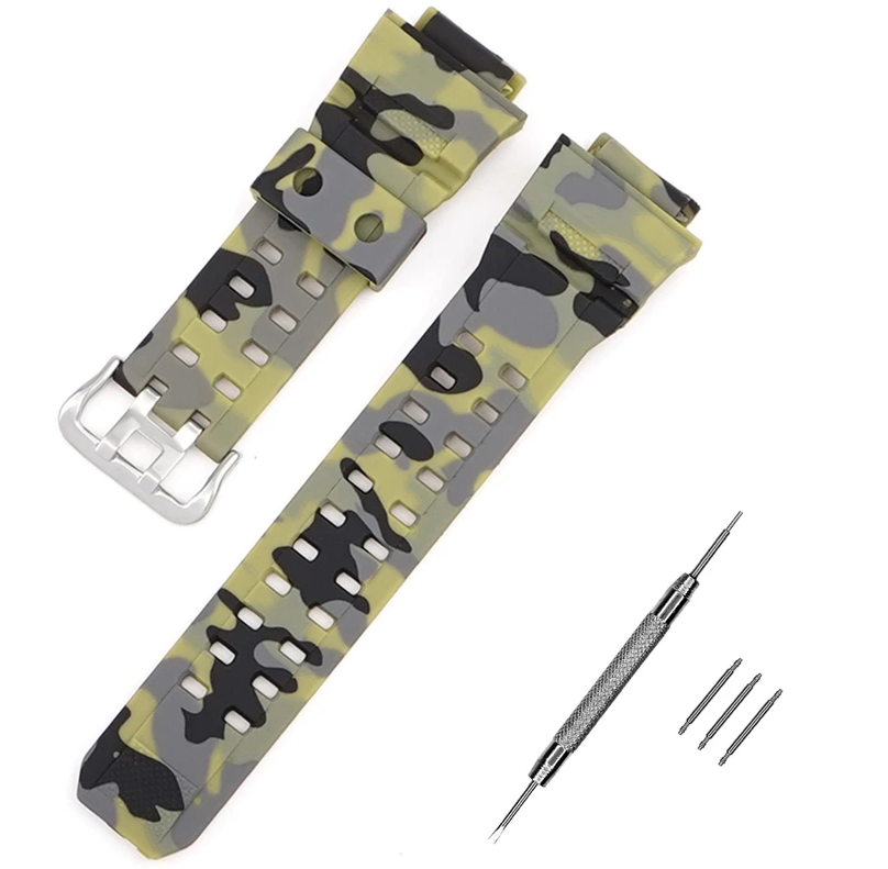 Ремінець для Casio G-Shock GW-9400/9300 Camo Green SI (3993)