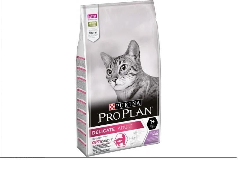 Корм сухий Purina Pro Plan Delicate з індичкою для дорослих кішок з чутливою системою травлення 1,5 кг (3222270884136)