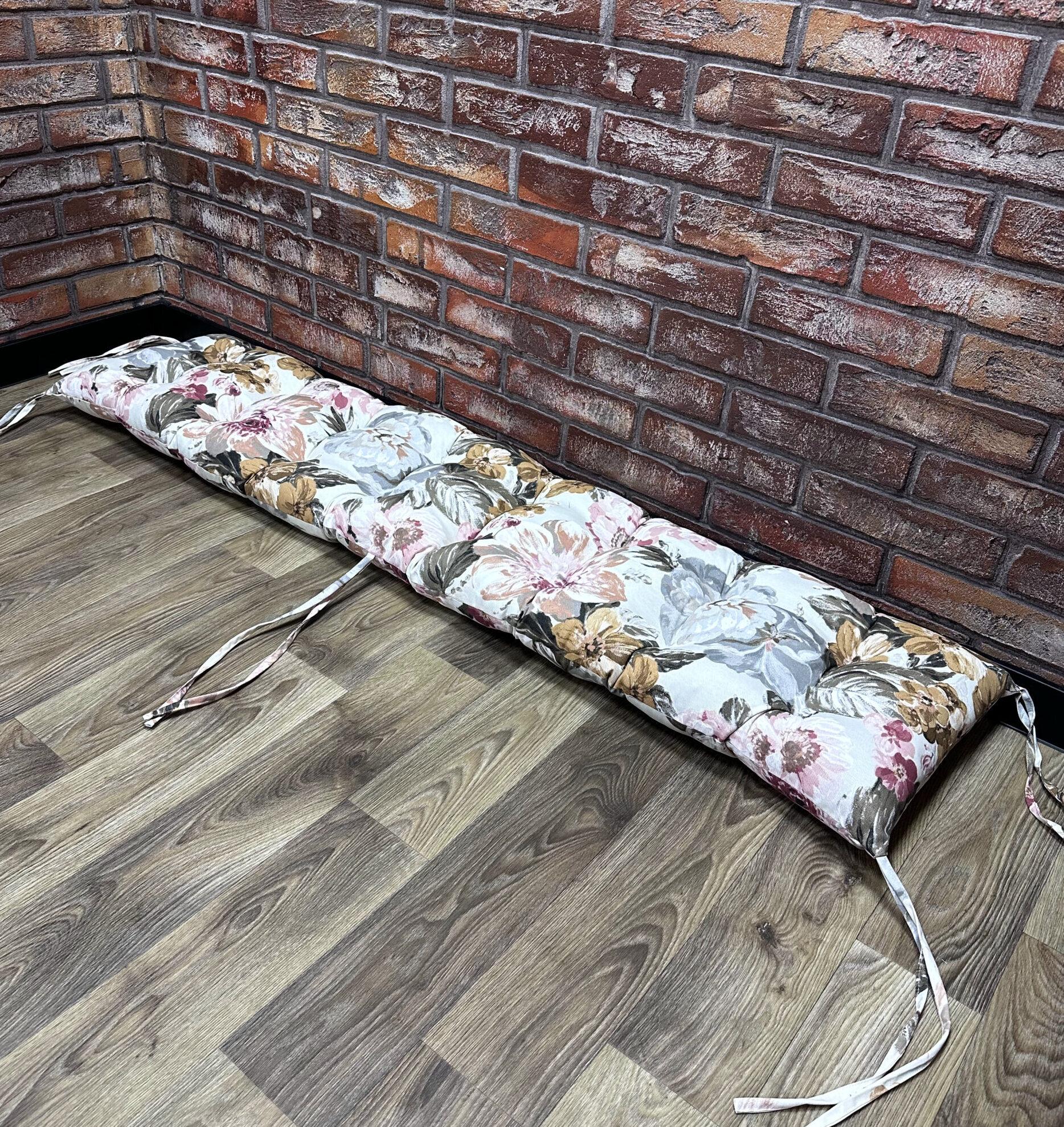 Подушка Comfort Home Bouquet на подоконники/каркасы/поддоны/садовую мебель 100х50 см