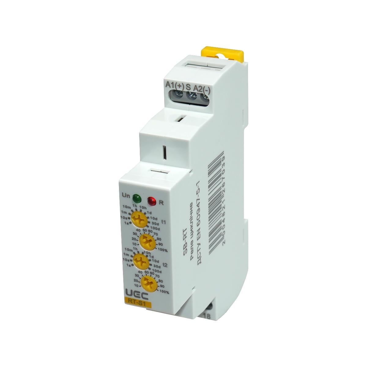 Реле времени UEC RT-S1/W240 16А 12-240В AC/DC 1 сек-100 дней циклическое 1 контакт (SB-RT-S1-ACDC12-240V)