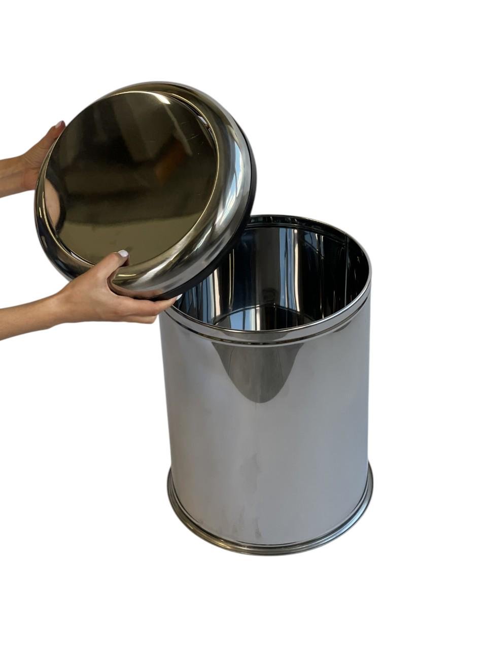 Ведро для мусора с поворотной крышкой MAXIFLOW 45 л Нержавеющая сталь (4513.0000S.430.45) - фото 5 Ведро для мусора с поворотной крышкой MAXIFLOW 45 л Нержавеющая сталь (4513.0000S.430.45) - фото 5