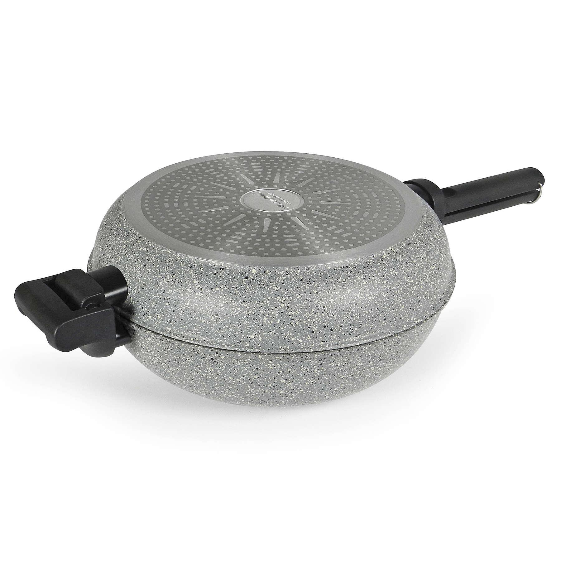 Сковорода двойная Flonal Dura Induction Rocky Twins с решеткой 28 см (RKIWP2830) - фото 7