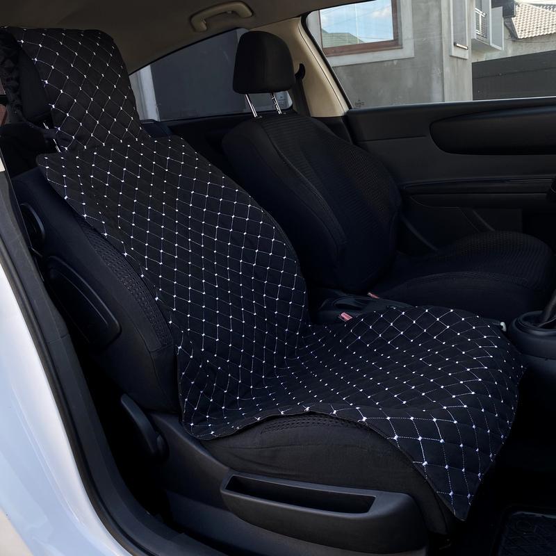 Накидка на сиденье автомобиля Lux с подголовником эко-замша с прошивкой 1 шт. Черный/Белый (773) Накидка на сиденье автомобиля Lux с подголовником эко-замша с прошивкой 1 шт. Черный/Белый (773)