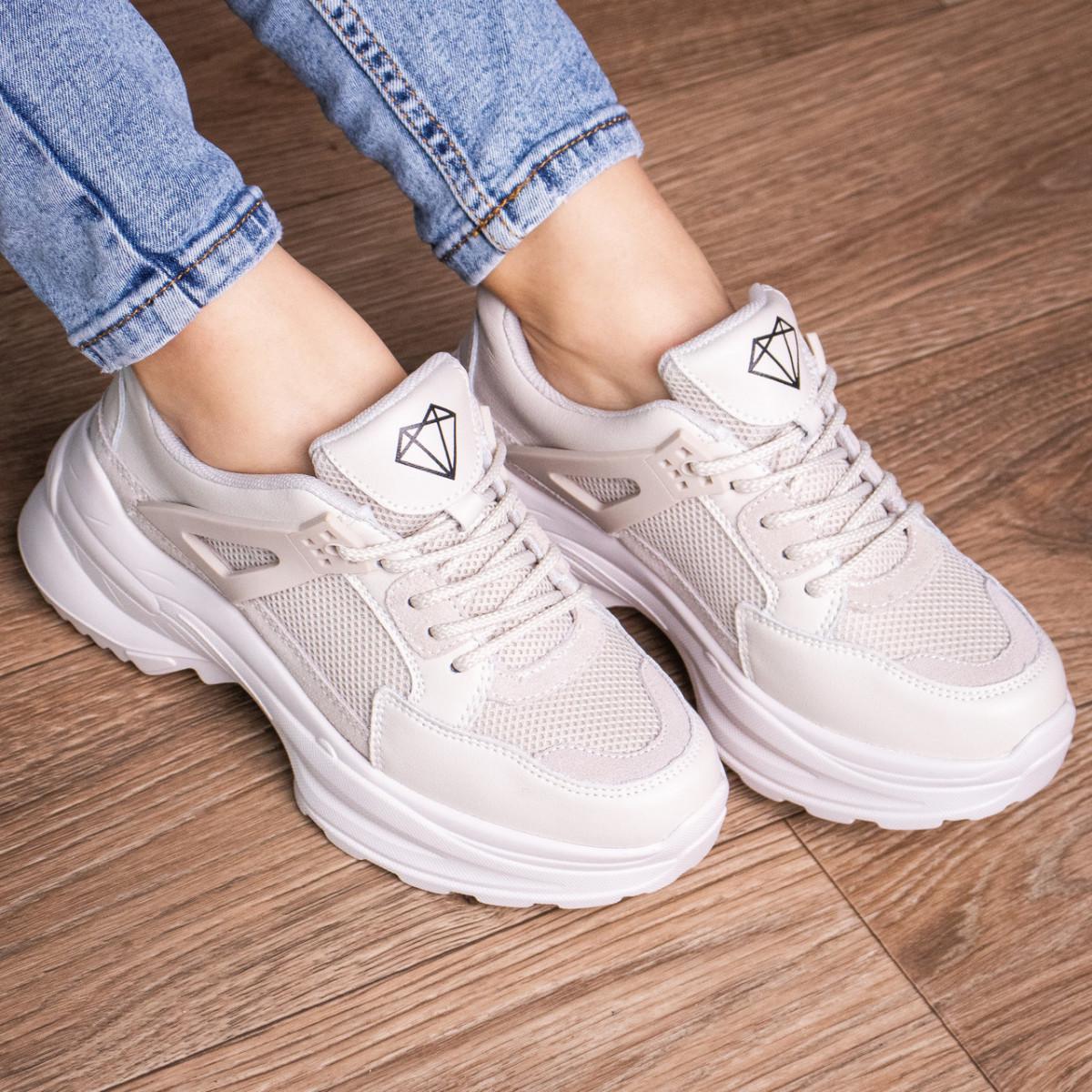 Кроссовки женские Fashion р. 37 24 см Бежевый (2977) Кроссовки женские Fashion р. 37 24 см Бежевый (2977)