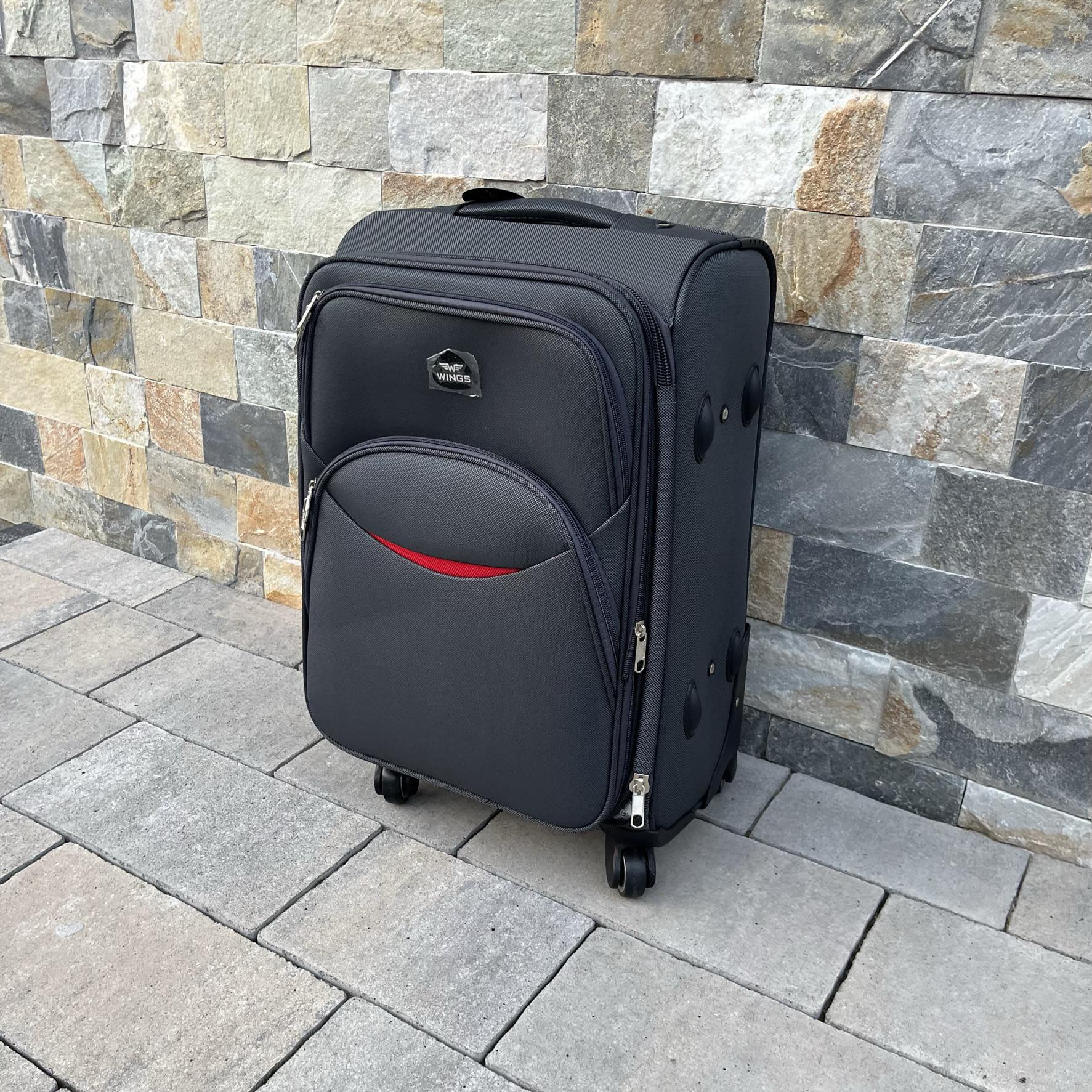Чемодан тканевый малый на 4 колесах Wings 1708 S Серый - фото 3 Чемодан тканевый малый на 4 колесах Wings 1708 S Серый - фото 3