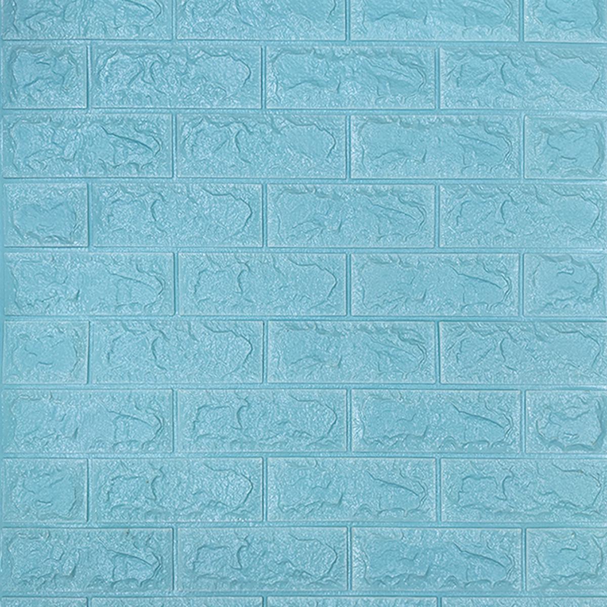 Декоративная 3D панель самоклеющаяся Sticker Wall Кирпич 700x770x7 мм Бирюзовый (002-7)