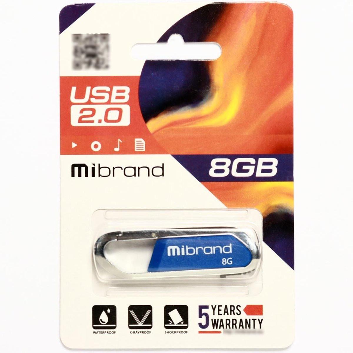 Flash Mibrand USB 2.0 Aligator 8Gb Blue (29caa1-15558) - фото 2