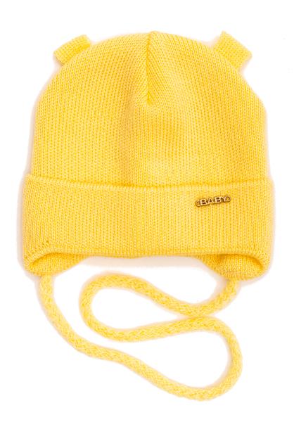 Шапка детская для девочек Бейби DV408 хлопок 38-42 см Желтый