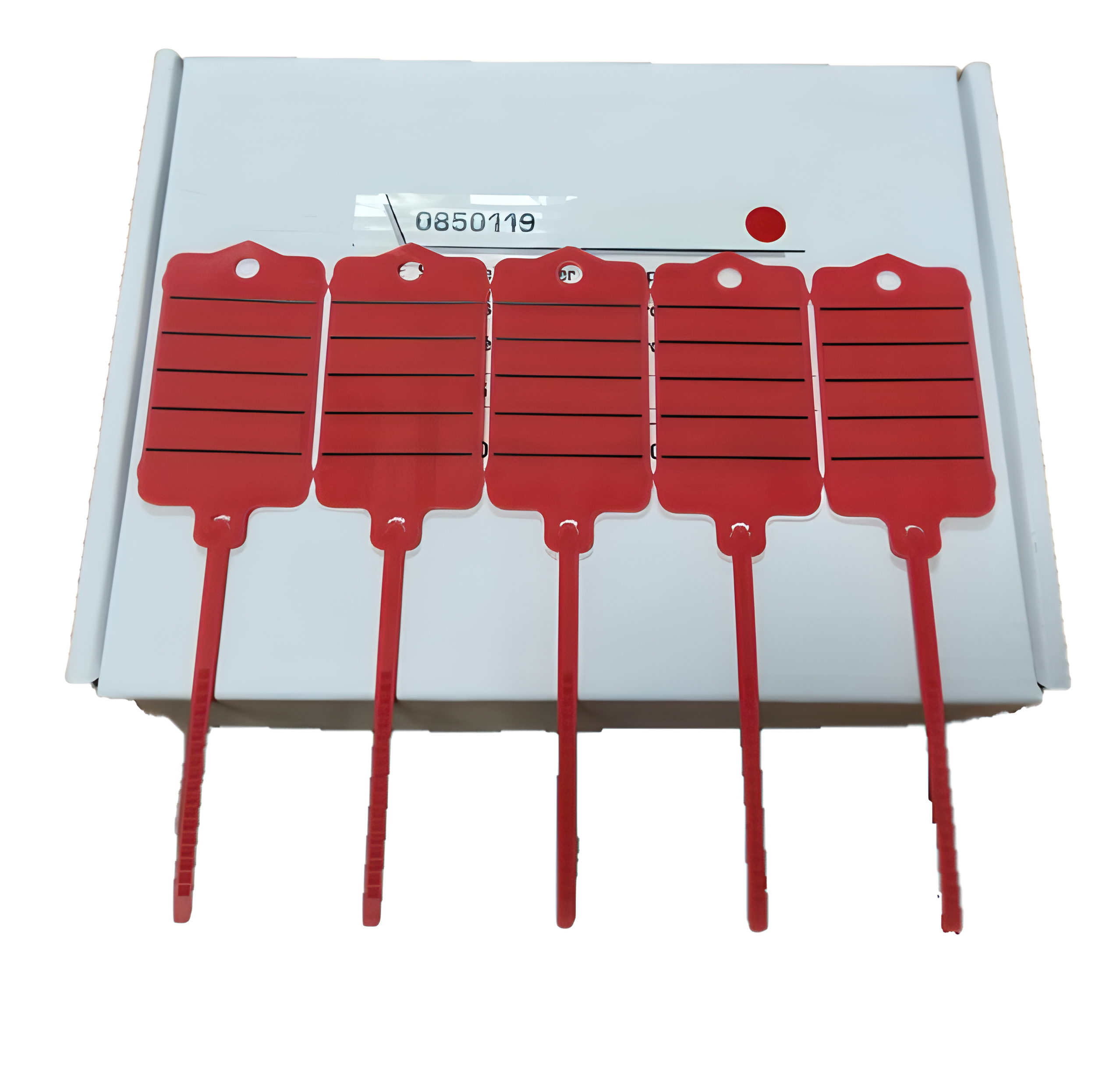 Бирки SERWO LOOP HARD для ключей 200 шт. Красный (0850119)