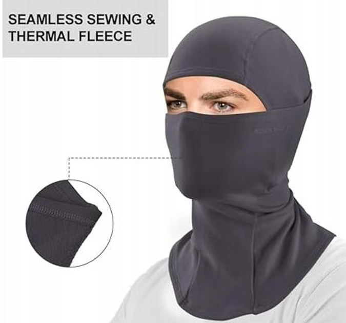 Балаклава зимова термо ROCKBROS LF7345BK One size Цементно-сірий (626289353) - фото 2 Балаклава зимова термо ROCKBROS LF7345BK One size Цементно-сірий (626289353) - фото 2