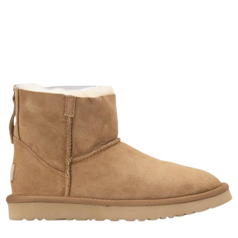Уггі жіночі UGG Classic Mini Chestnut Suede Zipper р. 36 Помаранчевий (13269)