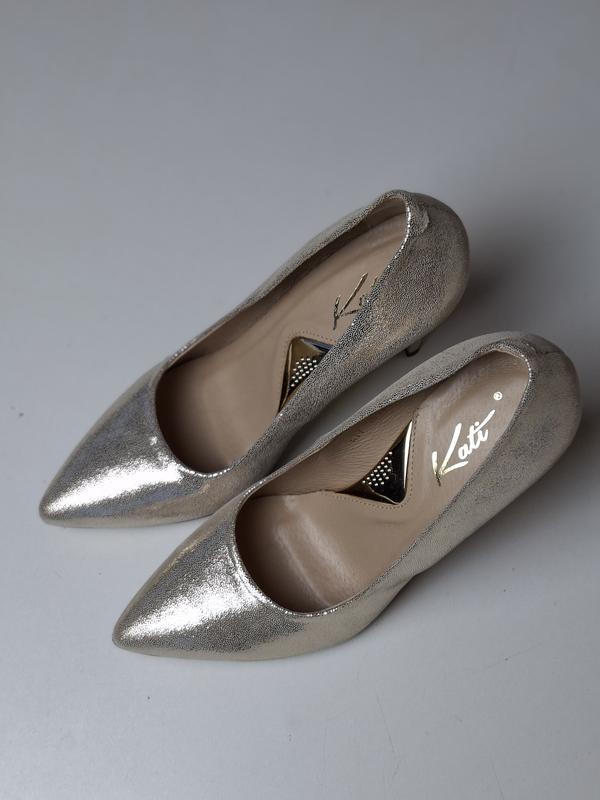 Туфлі жіночі всесезонні Kati Shoes шкіряні р. 35-22,5 см Золотистий (5 1898)