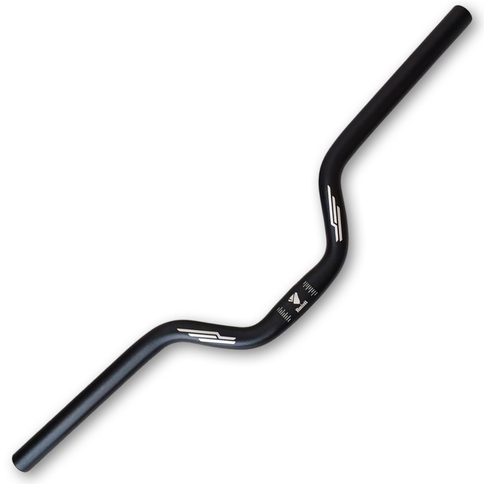 Велосипедный руль Rmiott XT-L01 25,4 x 600 мм с подъемом 70 мм алюминиевый Черный (RT-XT-L01-5406)