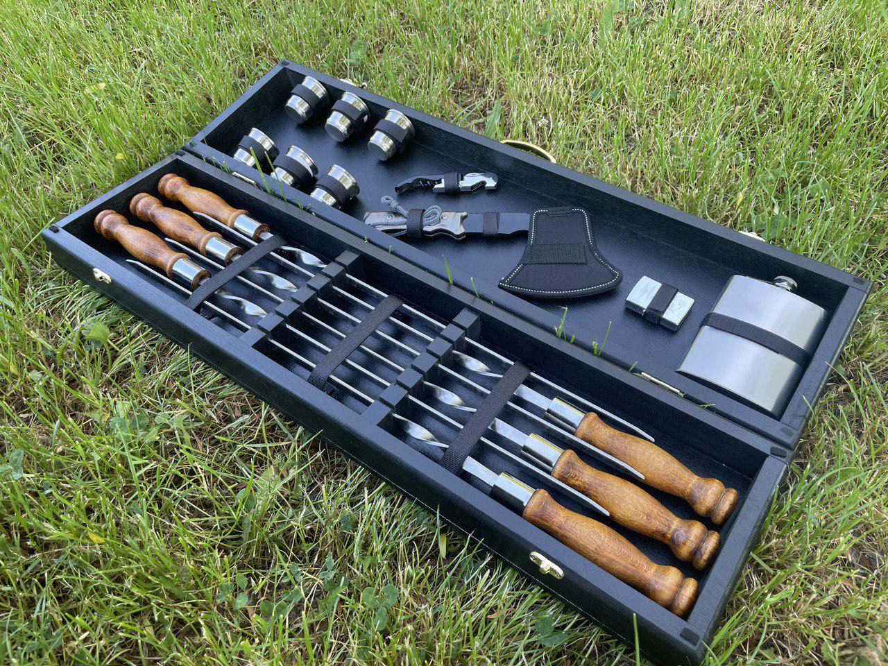 Набір шампурів у кейсі Україна 2 S - фото 1 Набір шампурів у кейсі Україна 2 S - фото 1