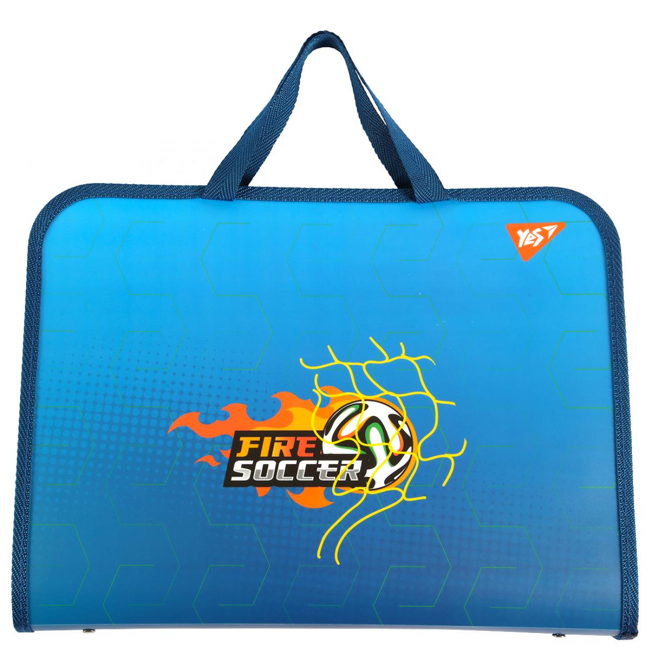 Папка-портфель школьный YES FC Football на молнии с тканевыми ручками (492311)