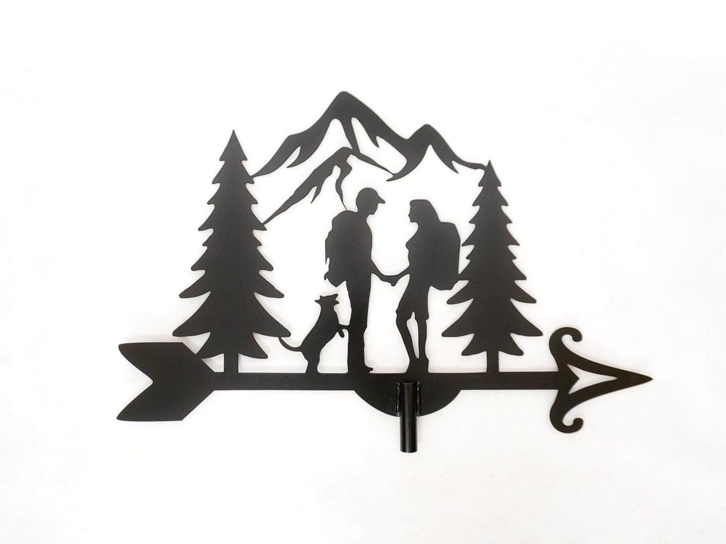 Флюгер на дах металевий Відпочинок на природі Чорний