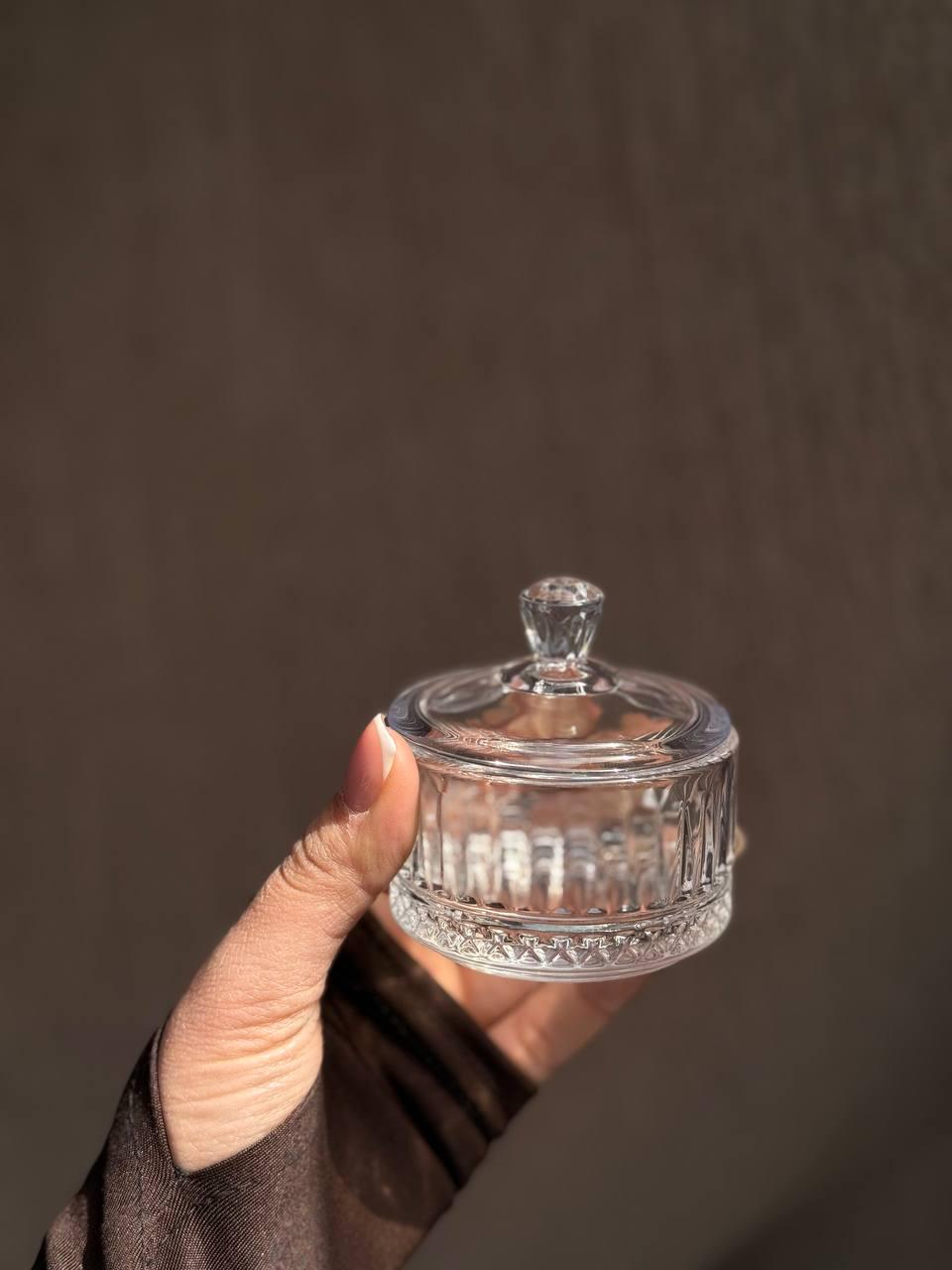 Икорница с крышкой YIWU High Quality из хрустального стекла Прозрачный (HP-YH-29) - фото 2