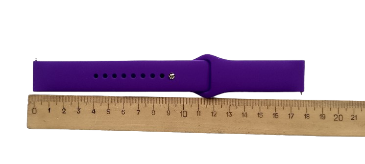 Ремінець для годинника силіконовий 20х175 мм Purple (3201) - фото 3 Ремінець для годинника силіконовий 20х175 мм Purple (3201) - фото 3