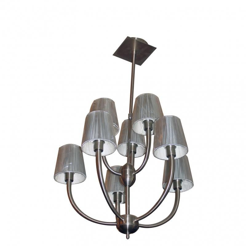 Люстра классическая Brille BR-473S/8G с абажуром