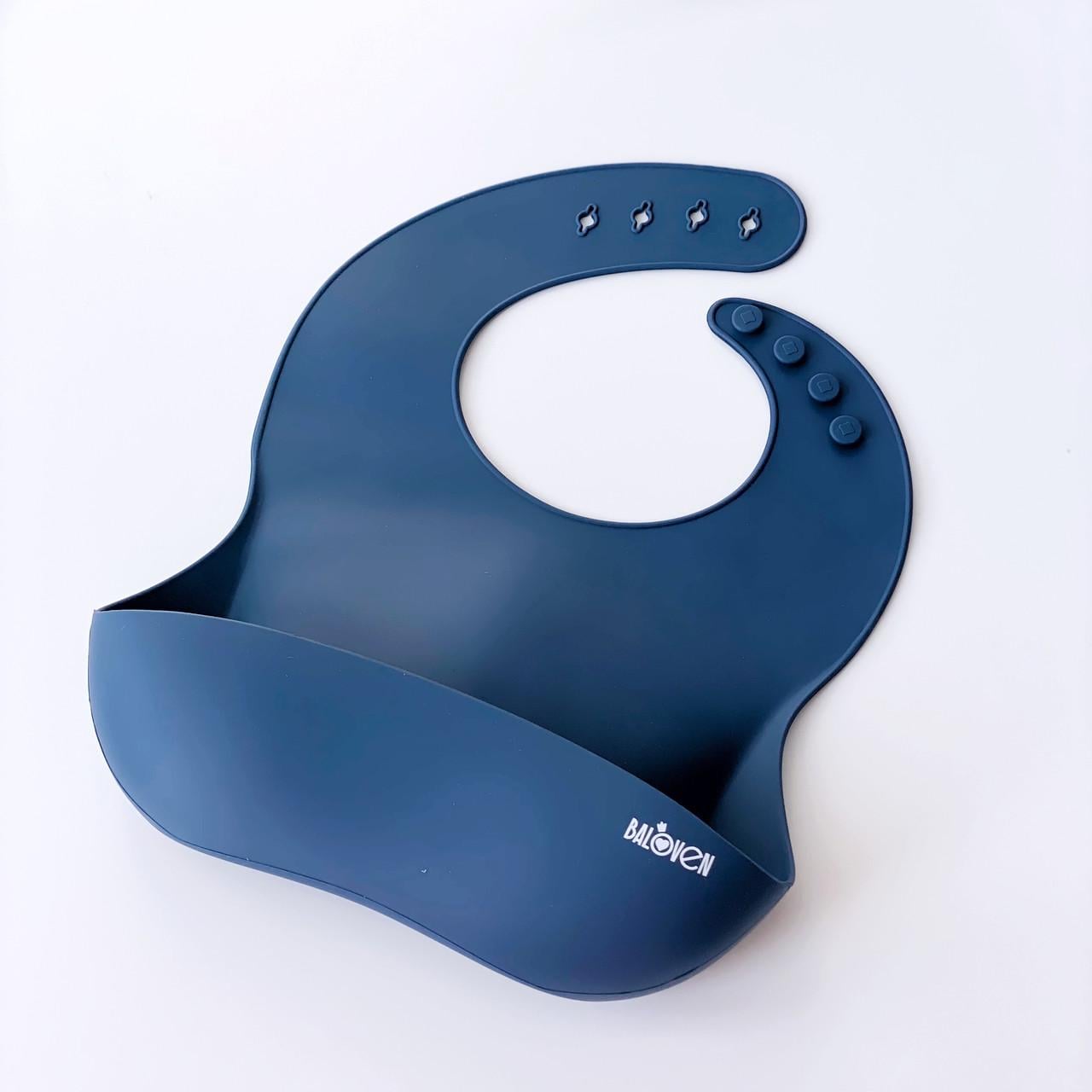 Слюнявчик силиконовый Баловень Navy Blue