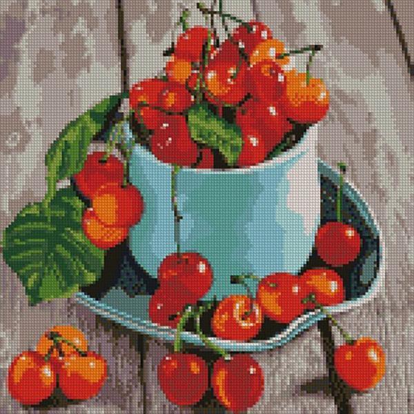 Алмазная мозаика Идейка Черешневые вкусности 40х40 см (AMO7041-mt)