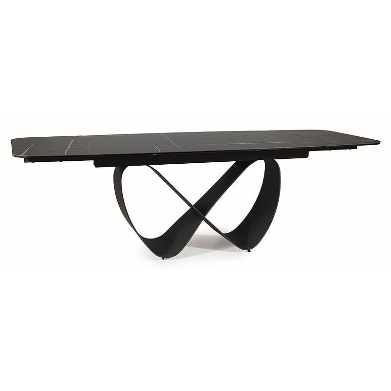 Обеденный стол раскладной Signal INFINITY CERAMIC 160-240х95 см Черный матовый (INFINITYCBC160)