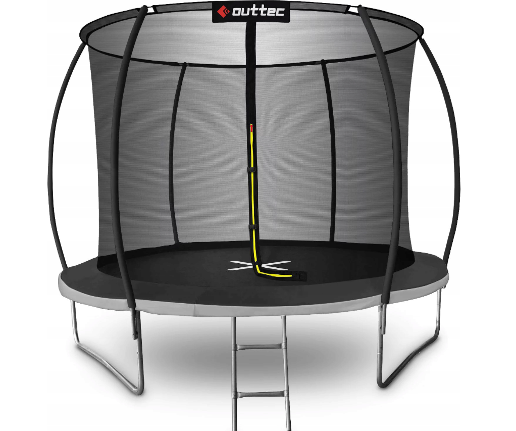 Батут Outtec Pumpkin с внутренней сеткой 12 футов 374 см Черно-серый (426762)