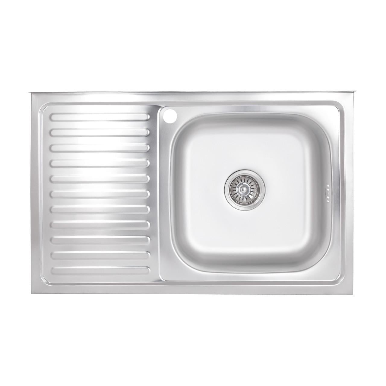 Кухонна мийка Brinex 5080-R 0,6 мм Satin (BRIN5080RSAT06)