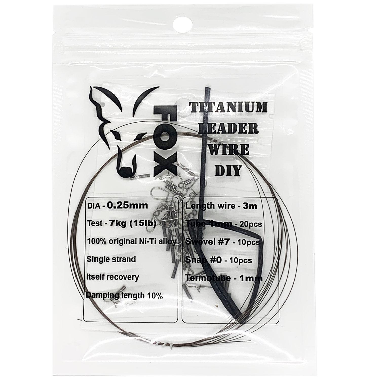 Повідець FOX Titanium Leader Leader Wire DIY комплект для виготовлення 0,25 мм 15 lb 7 кг 3 м (10466) - фото 1