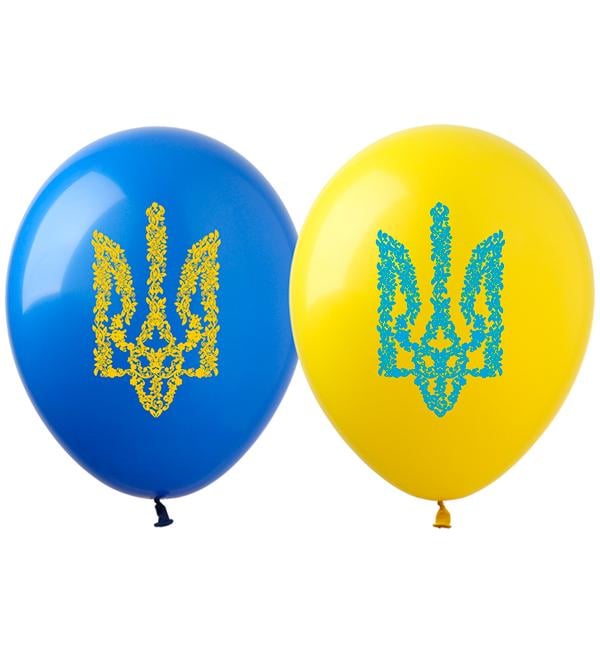 Повітряні кулі Тризуб 30 см 10 шт. (13418923)