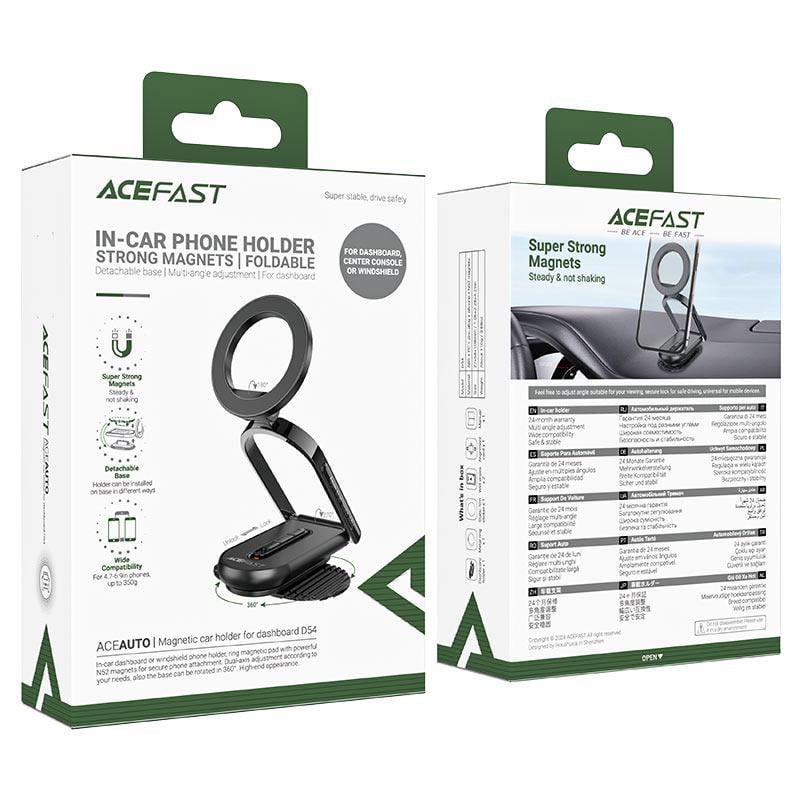 Автодержатель для телефона Acefast D54 magnetic car holder for dashboard Black (6974316284321) - фото 2 Автодержатель для телефона Acefast D54 magnetic car holder for dashboard Black (6974316284321) - фото 2