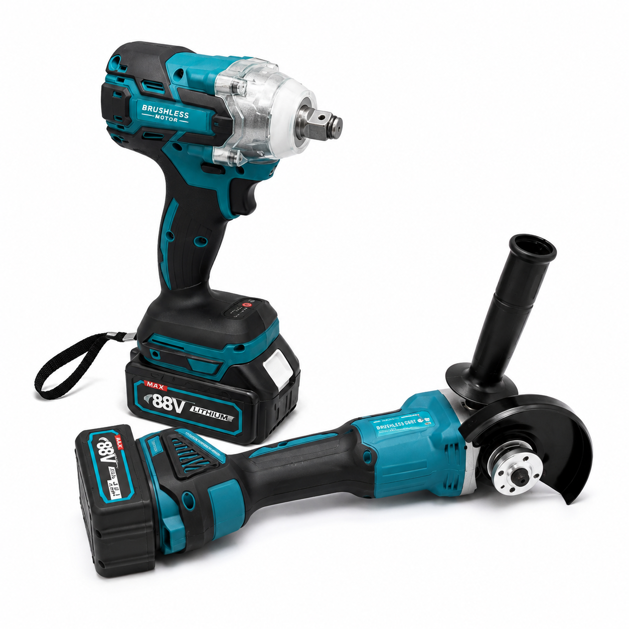 Набор электроинструментов Grinder 2в1 гайковерт ударный DTW 350/болгарка DGA 404 88V 5A Синий (37011788) Набор электроинструментов Grinder 2в1 гайковерт ударный DTW 350/болгарка DGA 404 88V 5A Синий (37011788)
