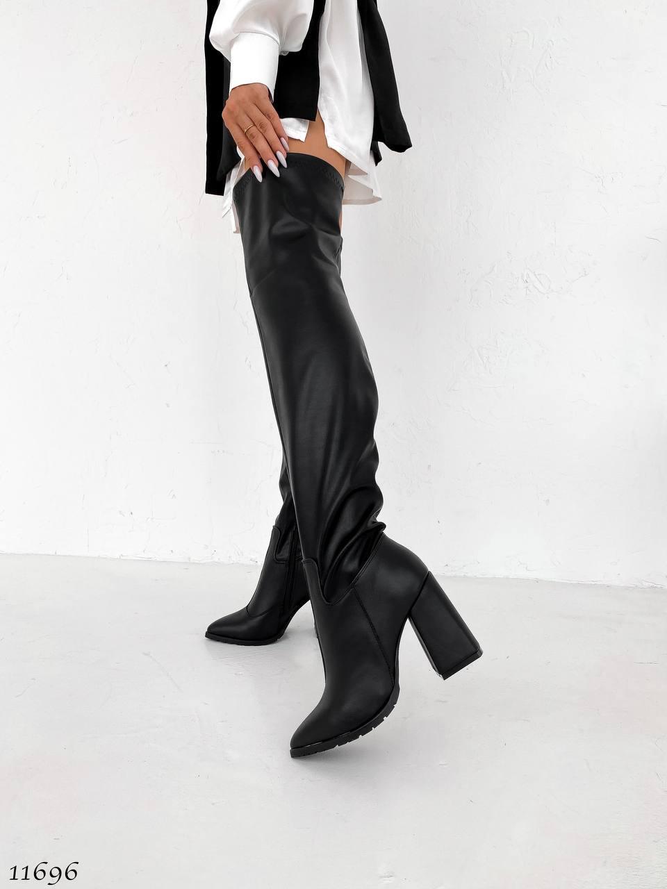 Ботфорты женские деми ANDRO р. 40 Черный (11696-40) - фото 9