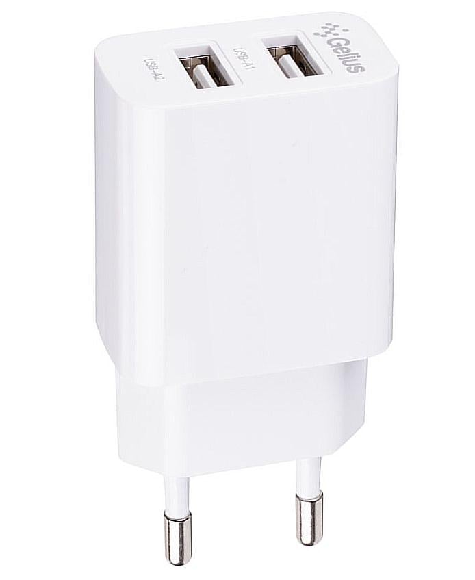 Мережевий зарядний пристрій Gelius Simple GP-HC059 2 USB/2,4A White (98754)