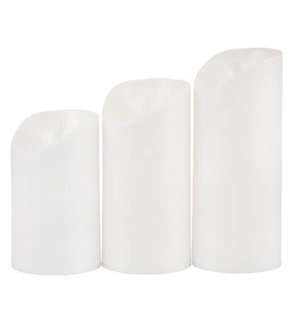 Свечи светодиодные 3шт. 10/12,5/15 см Белый (10634)