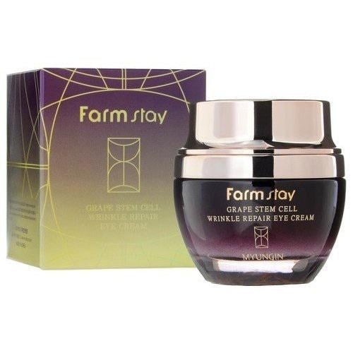 Крем-лифтинг для кожи вокруг глаз FarmStay Grape Stem Cell Wrinkle Repair Eye Cream 50 мл (8809317284880)