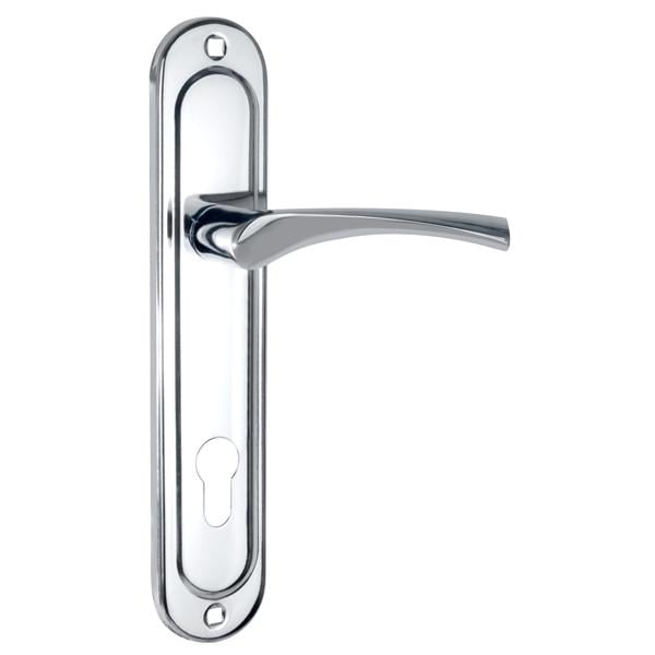 Ручка на планке CRONA.18-85 CP 8x8x140мм spindle M4 90х25 мм screws (46725)