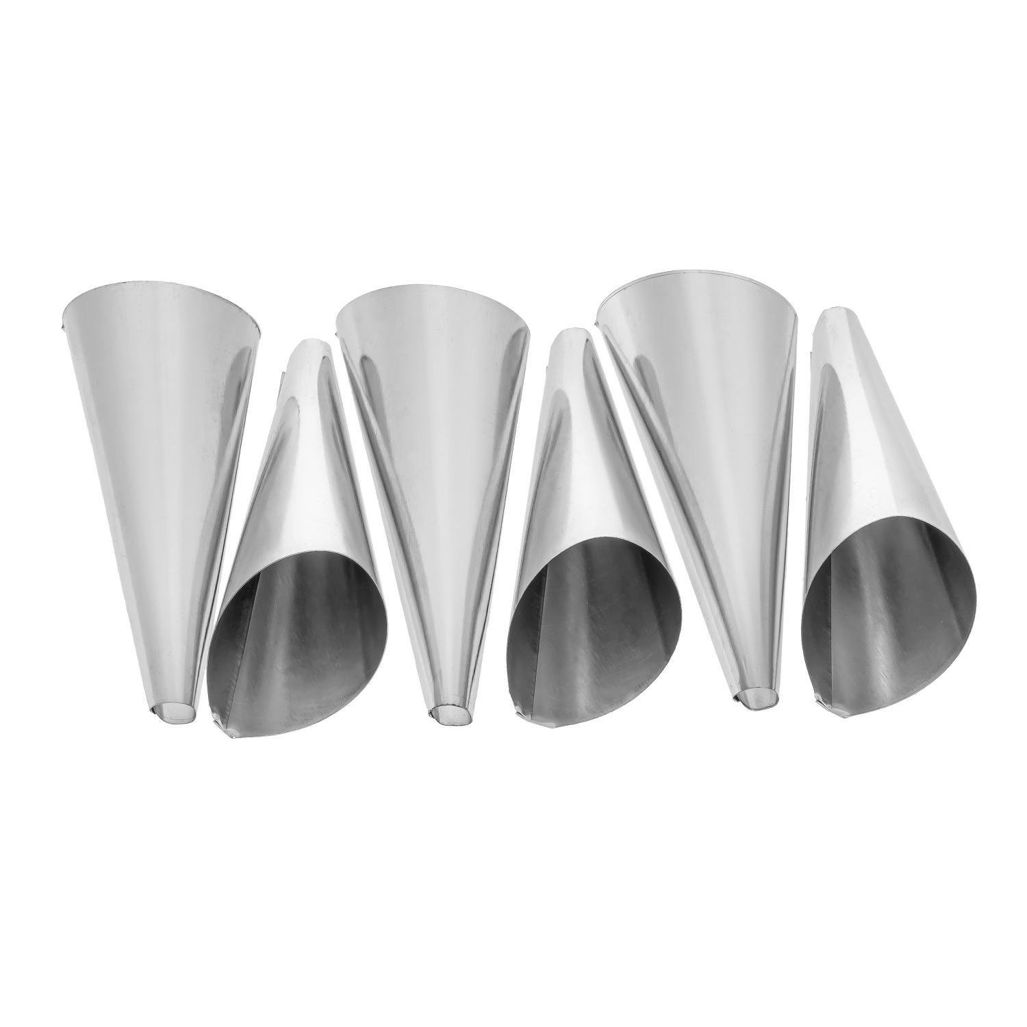 Кондитерські конуси металеві для випікання трубочок Каннолі Ø 30х85 мм 6 шт. (86836)