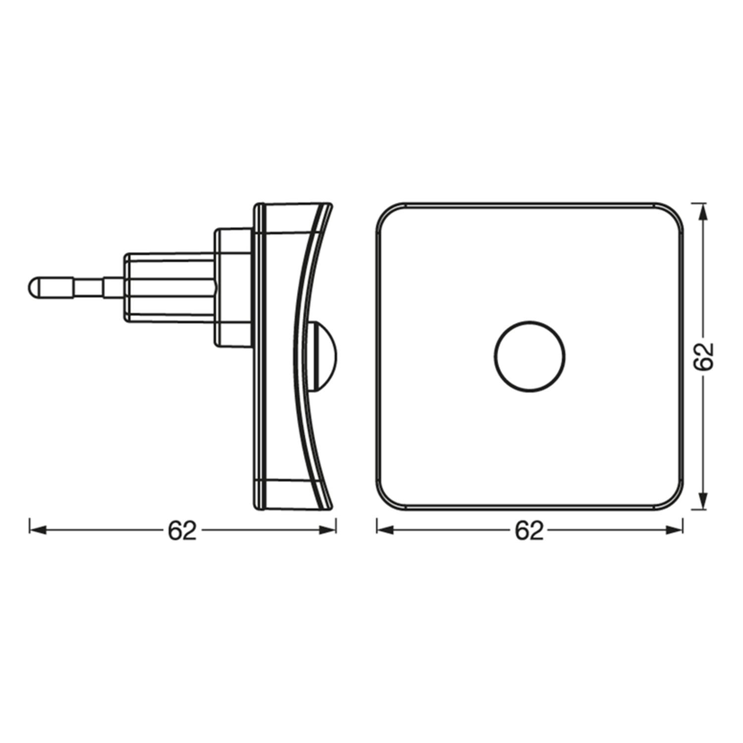 Нічник Osram LUNETTA SQUARE 0,30W RGB 230V 62x62x62 мм з сенсором руху і світла (4099854530692) - фото 4 Нічник Osram LUNETTA SQUARE 0,30W RGB 230V 62x62x62 мм з сенсором руху і світла (4099854530692) - фото 4