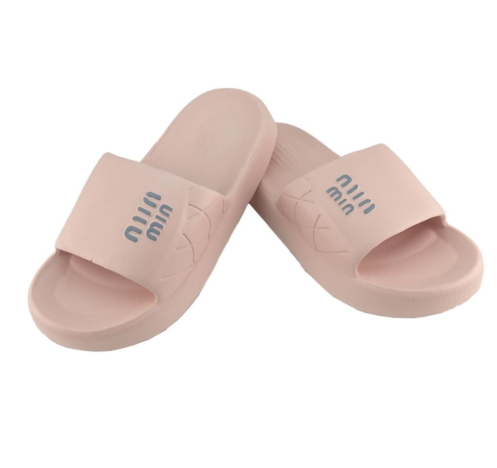 Шлепанцы женские р. 37/38 24 см Пудровый (668-4)