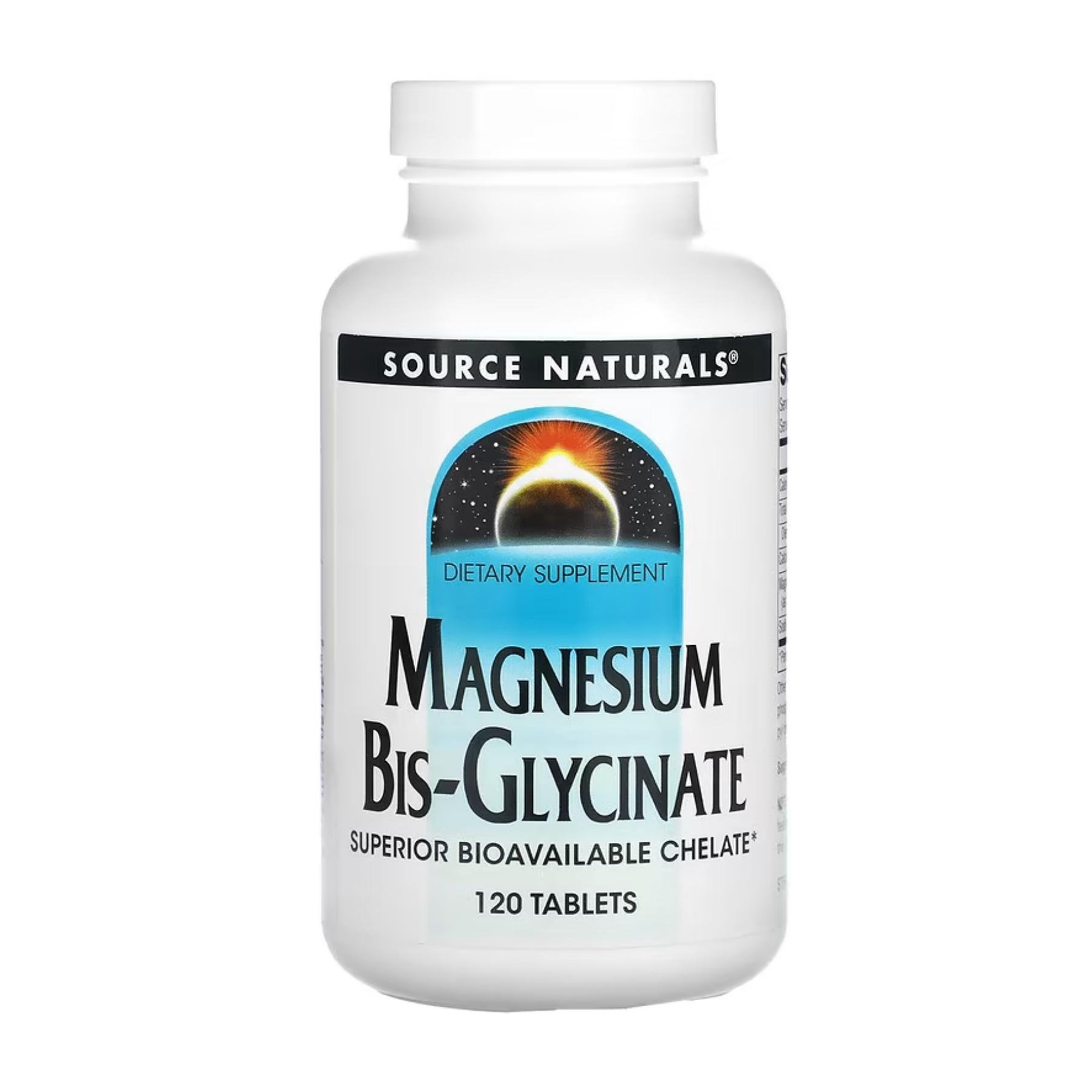 Магний Бис-глицинат Source Naturals Magnesium Bis-Glycinate 120 таблеток (30077)