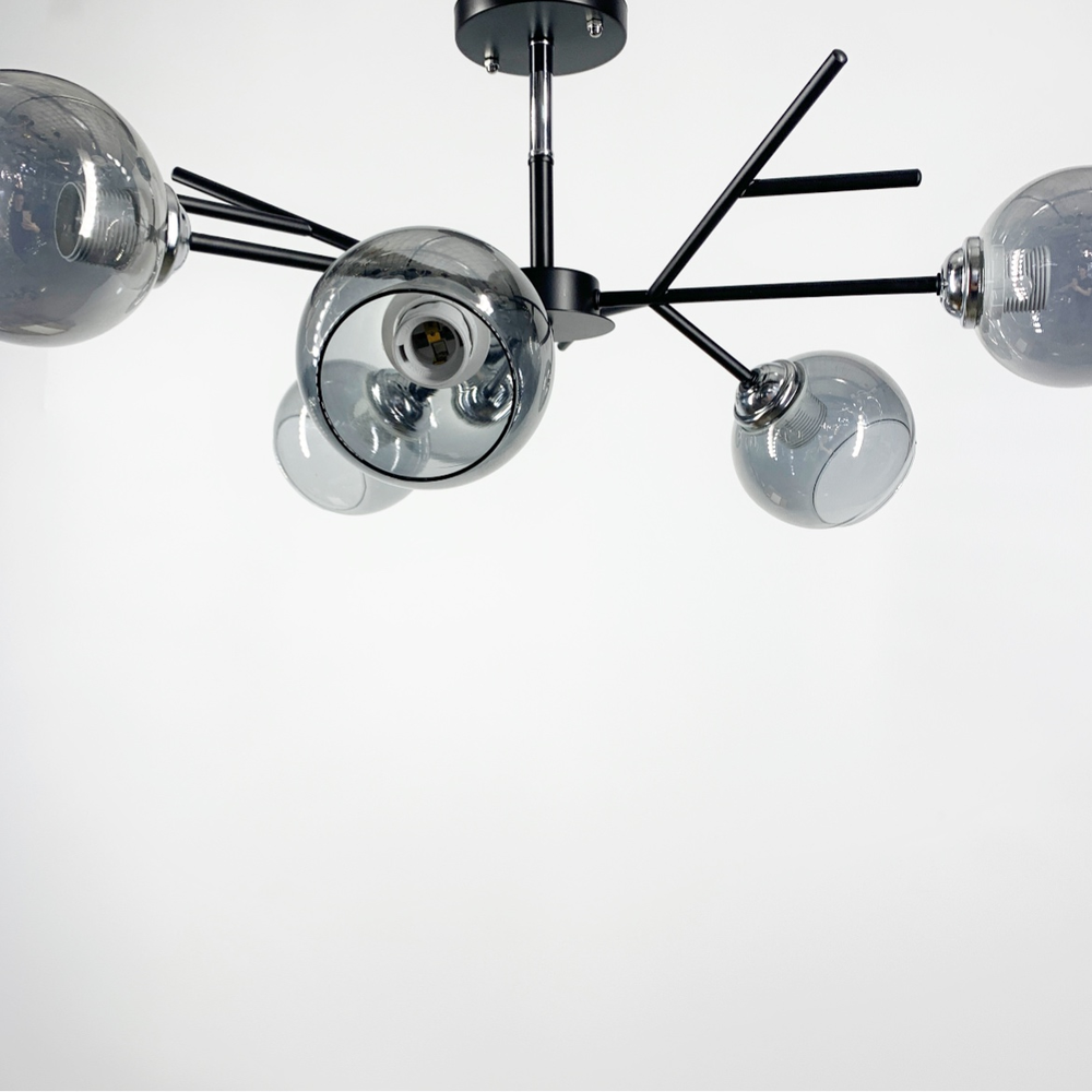 Потолочная люстра Lighthouse LNF-17513/6 BK GR с графитовым плафоном Черный