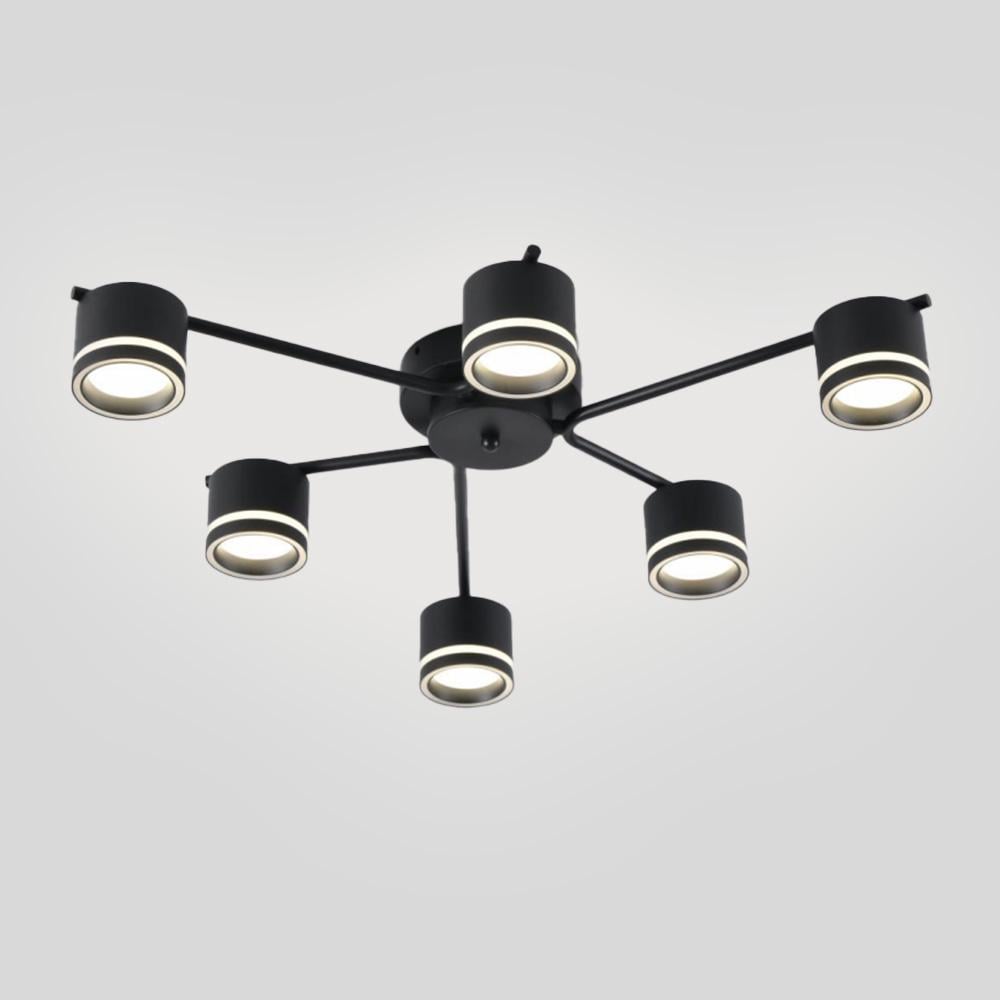 Люстра ESLLSE Гела на 6 ламп GX53 R 750x130 мм Черный (151-10519-01)