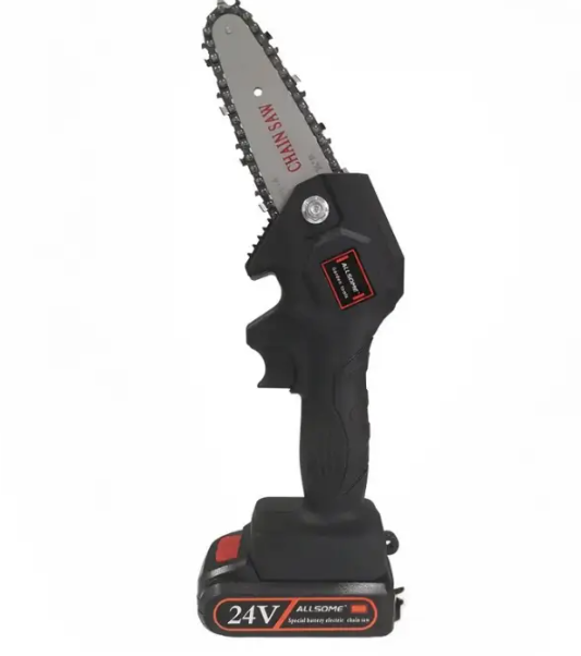 Пила цепная для обрезки деревьев Chainsaw 24V аккумуляторная мини (F-278)