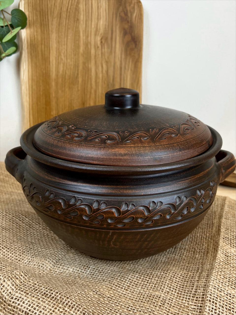 Шашлычница глиняная резная Гражда Декор 3,5 л (13000-21)